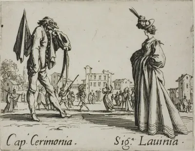 Capitano Cerimonia - Signora Lavinia, plate 3 from Balli di Sfessania