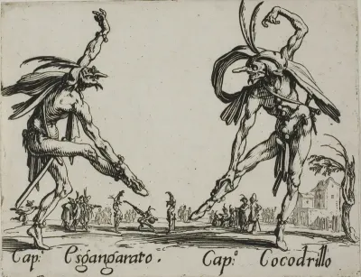 Capitano Esgangarato - Capitano Cocodrillo, plate 14 from Balli di Sfessania