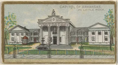 Capitol of Arkansas in Little Rock, from the General Government and State Capitol Buildings series (N14) for Allen & Ginter Cigarettes Brands