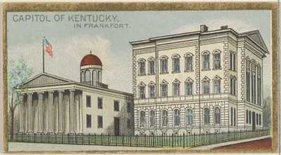 Capitol of Kentucky in Frankfort, from the General Government and State Capitol Buildings series (N14) for Allen & Ginter Cigarettes Brands
