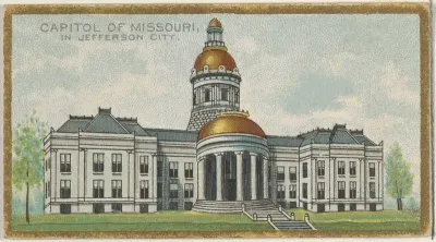 Capitol of Missouri in Jefferson City, from the General Government and State Capitol Buildings series (N14) for Allen & Ginter Cigarettes Brands