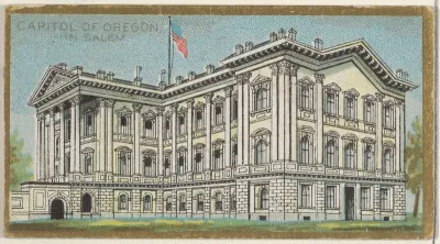 Capitol of Oregon in Salem, from the General Government and State Capitol Buildings series (N14) for Allen & Ginter Cigarettes Brands