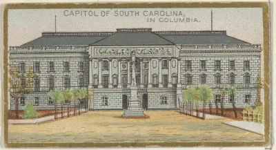 Capitol of South Carolina in Columbia, from the General Government and State Capitol Buildings series (N14) for Allen & Ginter Cigarettes Brands