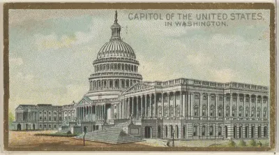 Capitol of the United States in Washington, from the General Government and State Capitol Buildings series (N14) for Allen & Ginter Cigarettes Brands