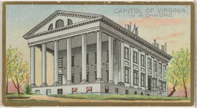 Capitol of Virginia in Richmond, from the General Government and State Capitol Buildings series (N14) for Allen & Ginter Cigarettes Brands