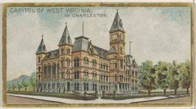 Capitol of West Virginia in Charleston, from the General Government and State Capitol Buildings series (N14) for Allen & Ginter Cigarettes Brands