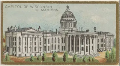 Capitol of Wisconsin in Madison, from the General Government and State Capitol Buildings series (N14) for Allen & Ginter Cigarettes Brands