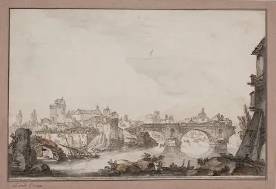 Cappriccio med bl.a. Ponte rotto. Rom