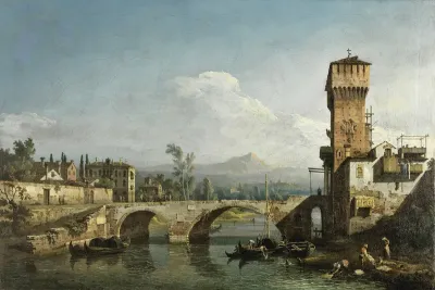 Capriccio with a River and Bridge