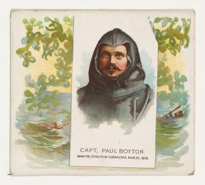 Captain Paul Boyton, Swam the Straits of Gibraltar, from World's Champions, Second Series (N43) for Allen & Ginter Cigarettes