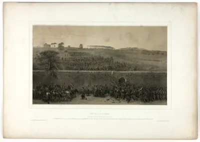 Capture of the Villa Pamfili, from Souvenirs d’Italie: Expédition de Rome