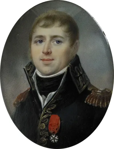 Carel Hendrik Ver Huell (1764-1845), Vice-admiraal van de Bataafse vloot en Minister van Marine van de Bataafse Republiek, getooid met het officierskruis van het Legioen van Eer, hem verleend in 1804
