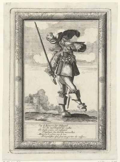 Caricature of a Spanish soldier