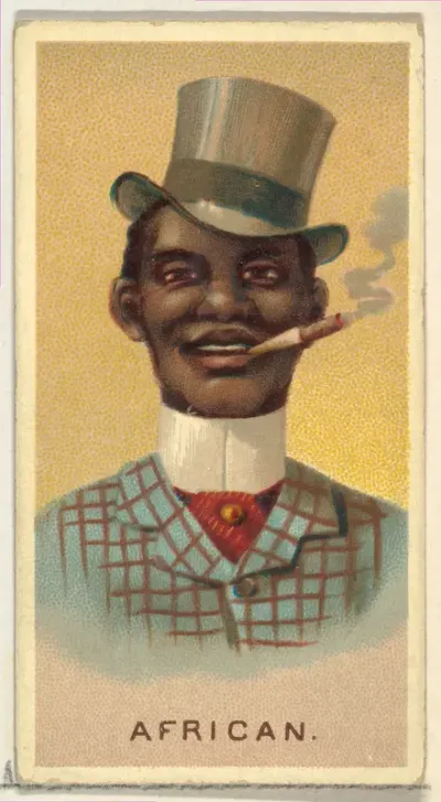 Caricature of an African man, from World's Smokers series (N33) for Allen & Ginter Cigarettes