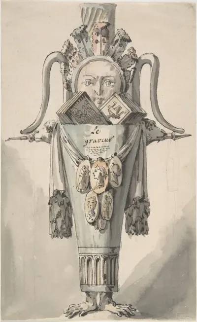 Caricature of an Engraver (recto); Sketch for a Caricature (verso)