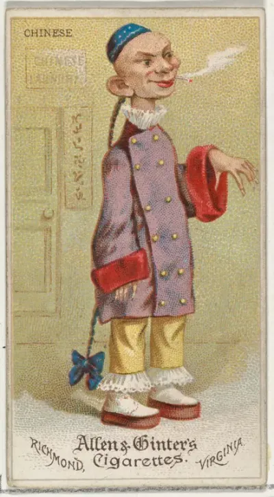 Caricature of Chinese Man, from World's Dudes series (N31) for Allen & Ginter Cigarettes