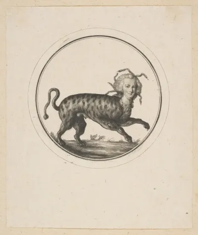 Caricature Showing Marie Antoinette as a Leopard