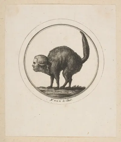 Caricature Showing the Comte de Provence as a Cat
