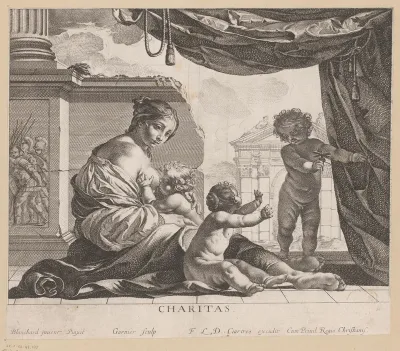 Caritas met kind aan de borst