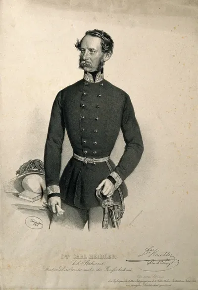 Carl Heidler. Lithograph by J. Kriehuber, 1854