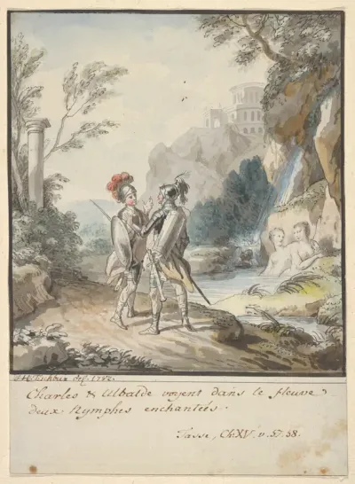 Carlo and Ubaldo Resisting the Enchantments of Armida's Nymphs (from Torquato Tasso's "Gerusalemme liberata", 15:57-58)