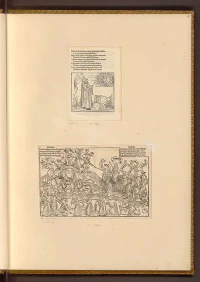 Carmina varia: Der Autor im Gebet zu Jupiter; Triumphwagen der Theologie
