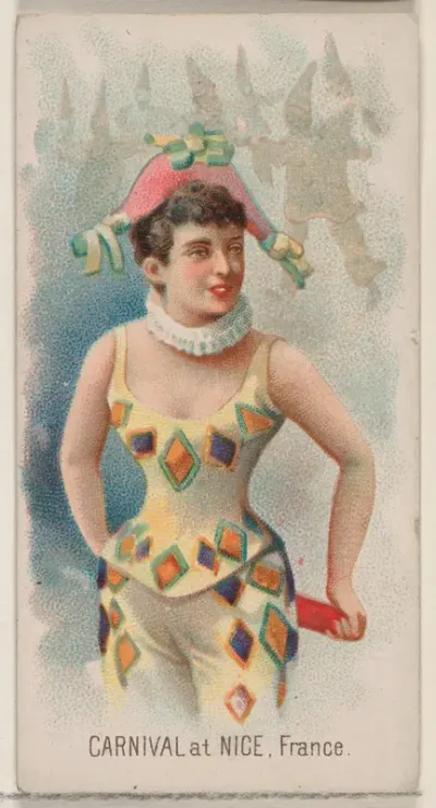 Carnival at Nice, France, from the Holidays series (N80) for Duke brand cigarettes