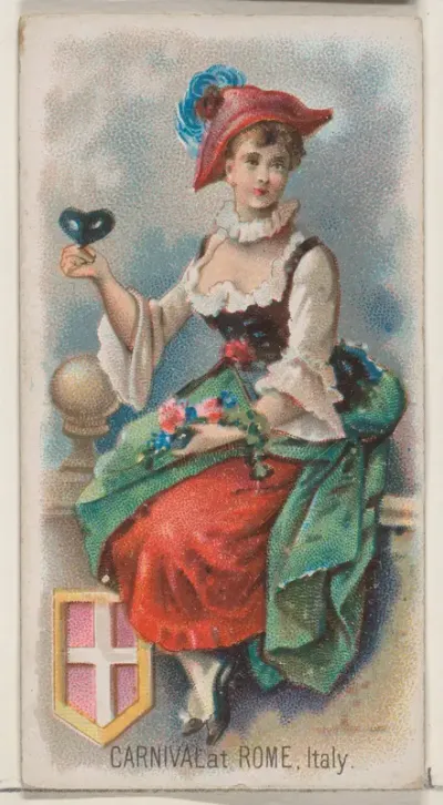 Carnival at Rome, Italy, from the Holidays series (N80) for Duke brand cigarettes
