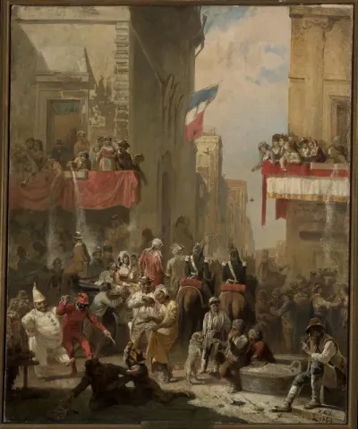 Carnival in Rome at Corso.