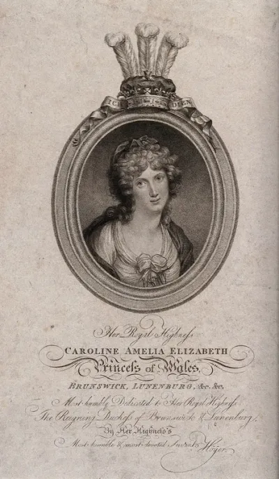 Caroline of Brunswick, Princess of Wales, head and shoulders