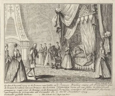 Caroline van Brandenburg-Ansbach in het kraambed