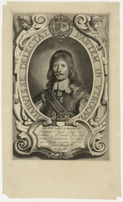 Carolus Baro d'Avaugour Christianissimae Regiae Majestatis Consiliarius et ad generalis pacis executionem plenipotentiarius [...] praefectus. Anselmus van Hulle pinxit. Mattheus Borrekens sculpsit