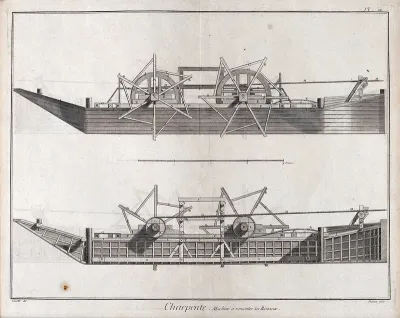 Carpentry: a water-mill, used for pulling boats through a lock [?]