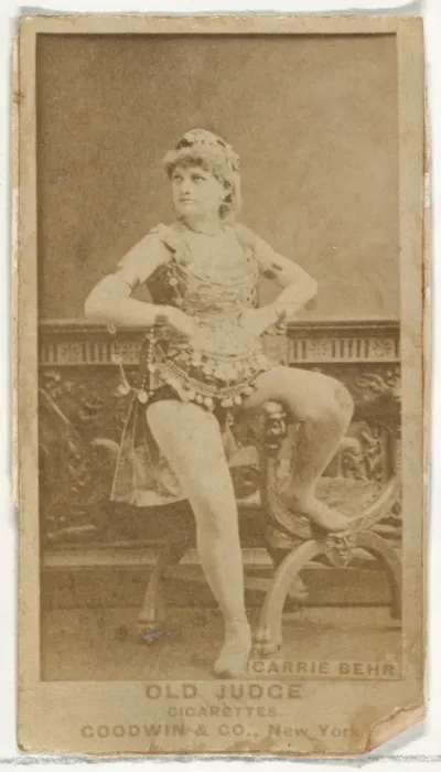 Carrie Behr, from the Actors and Actresses series (N171) for Old Judge Cigarettes