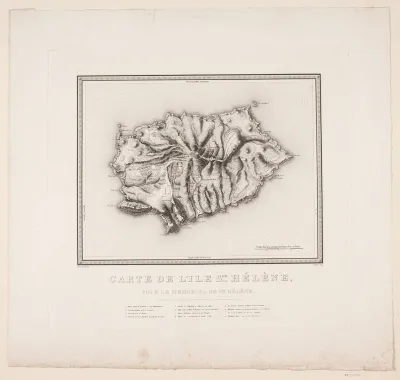 Carte de L'ïle Sainte-Hélène