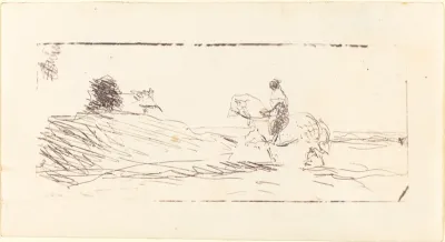 Carte-de-viste with Horseman (La Carte de visite au cavalier)