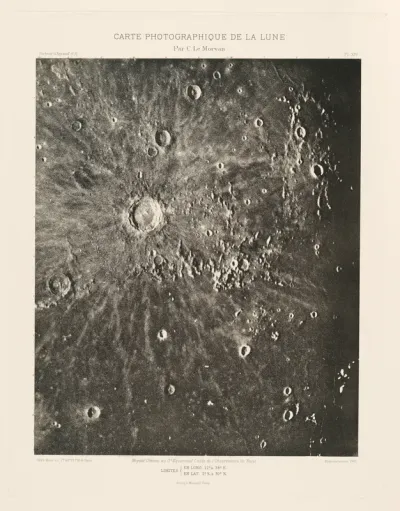 Carte photographique de la lune, planche XIV (Photographic Chart of the Moon, plate XIV)