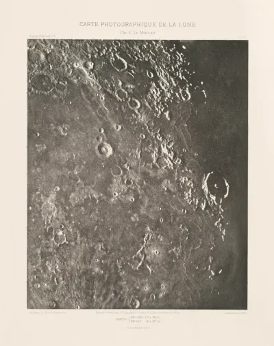 Carte photographique de la lune, planche XX (Photographic Chart of the Moon, plate XX)