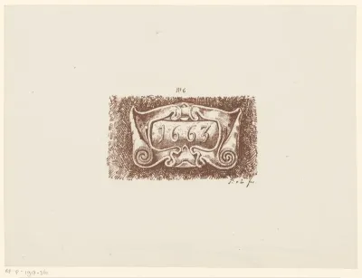 Cartouche met het jaartal 1663