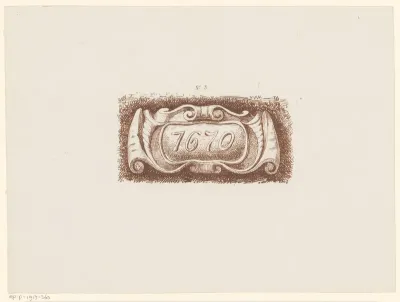 Cartouche met het jaartal 1670