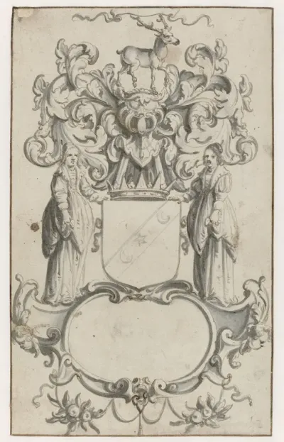 Cartouche met het wapen van de Earl of Buccleugh