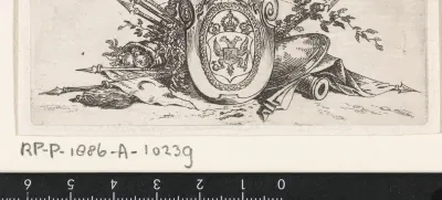 Cartouche met wapen van Rusland