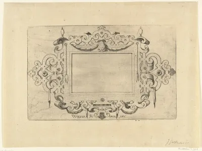 Cartouche van gestippeld beslagwerk