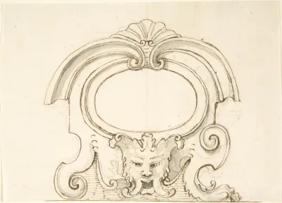 Cartouche with a Mask