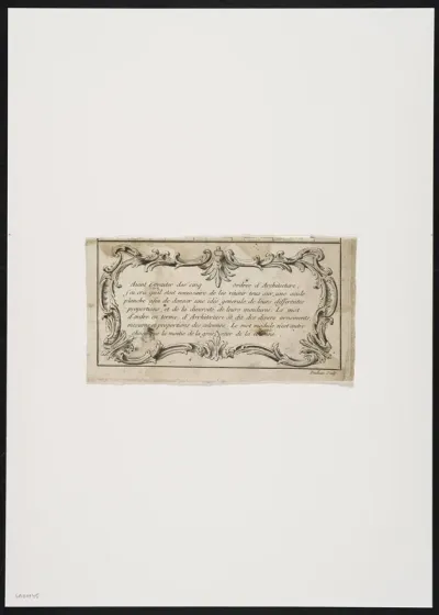 Cartouche with foliate scrolls (1).