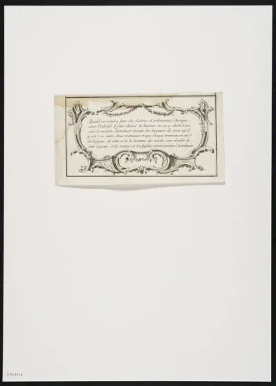 Cartouche with foliate scrolls and flowers (3).