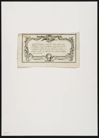 Cartouche with foliate scrolls and flowers (5).