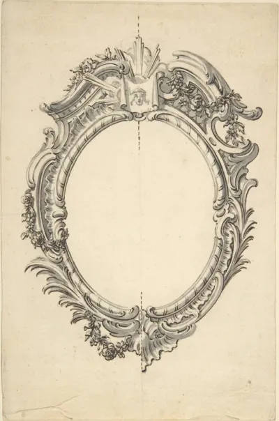 Cartouche with Image of Veronica's Veil with Alternate Designs for the Left and the Right Halves