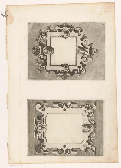 Cartouches met maskers