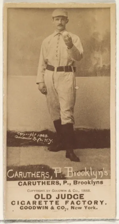 Caruthers, Pitcher, Brooklyn, from the Old Judge series (N172) for Old Judge Cigarettes